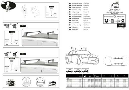 KIT ANCLAJE TECK FIX 422