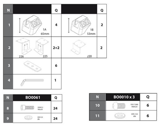 KIT CARGO-TECK RACK 061