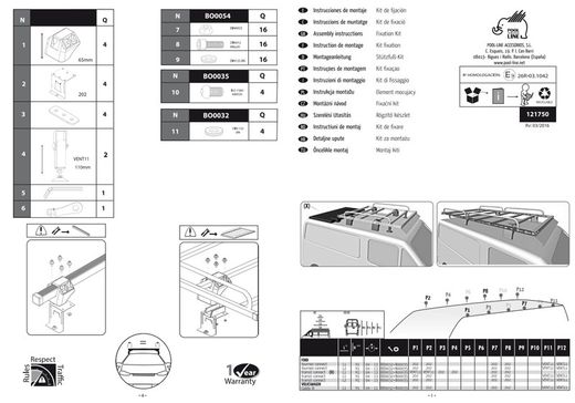 KIT CARGO-TECK RACK 750