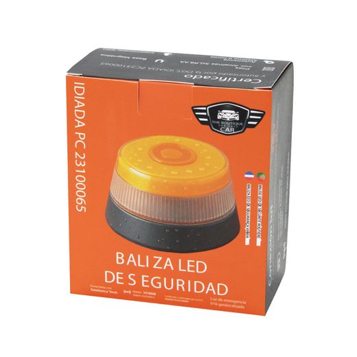 Kit de baliza V16 con geolocalización homologada + adaptador de corriente + funda + ventosa