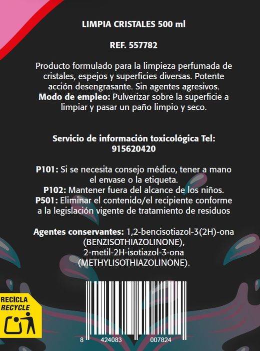 LIMPIA CRISTALES 500ML SPRAY