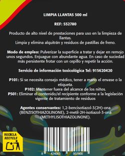 LIMPIA LLANTAS 500ML SPRAY