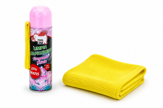 LIMPIA SALPICADEROS 650 ml CLEAN AROMA CHICLE + BAYETA