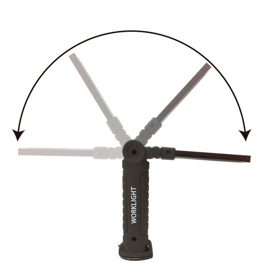 LINTERNA LEDS PLEGABLE CON ROTACION 360ªC Y RECARGABLE USB ( 6 )