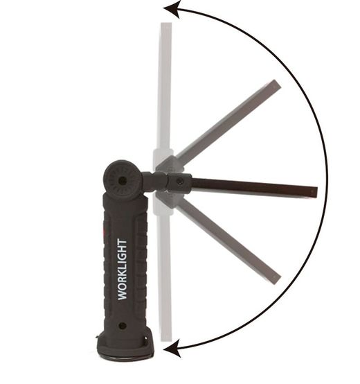 LINTERNA LEDS PLEGABLE CON ROTACION 360ªC Y RECARGABLE USB ( 6 )