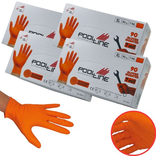 PACK 4 CAJA 90 UNIDADES GUANTES DE NITRILO TALLA "XL" 700 micras