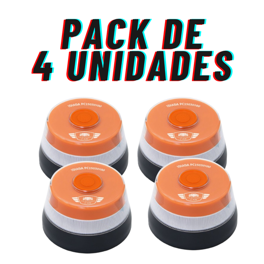 Pack de 4 Balizas de emergencia con Geolocalización homologadas