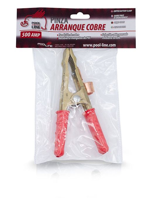 *PINZA ARRANQUE MACIZA 500AMP ROJA