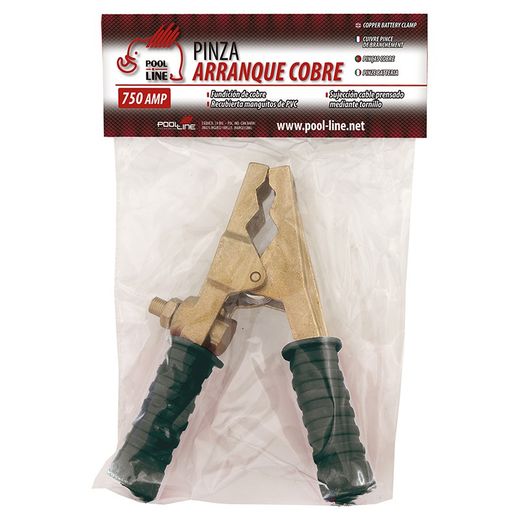 PINZA ARRANQUE MACIZA NEGRA 750 AMP. EN BOLSA