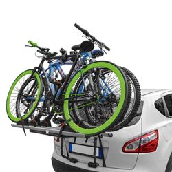 PORTABICICLETAS TRASERO "STAND UP" CAP. 3 BICICLETAS. SISTEMA RAILES.  ALUMINIO