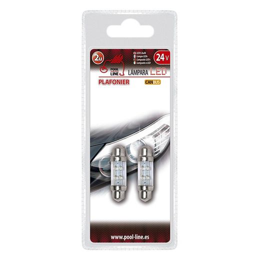 ***Ref.ant-463.L1138BL - BLISTER 2 UNID. PLAFONIER LED CAN-BUS 4SMD 24V 38MM AZUL