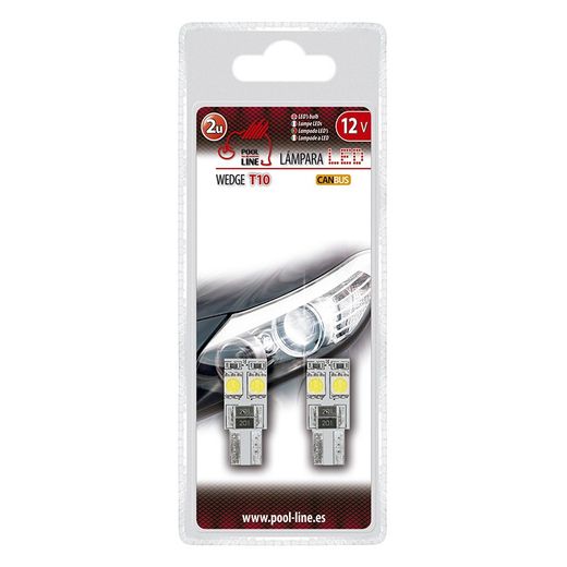 Ref.ant-463.LC104 - BLISTER 2 UNID. WEDGE LED CAN-BUS 4SMD 12V T10