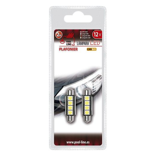 Ref.ant-463.LC394 - BLISTER 2 UNID. PLAFONIER LED CAN-BUS 4SMD 12V 39MM