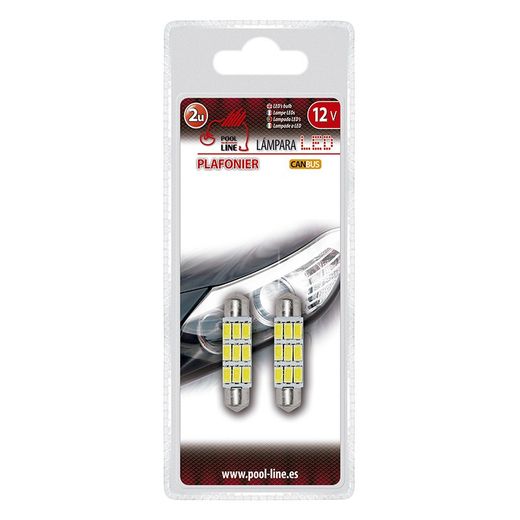 ***Ref.ant-463.LC399 - BLISTER 2 UNID. PLAFONIER LED CAN-BUS 9SMD 12V 39MM