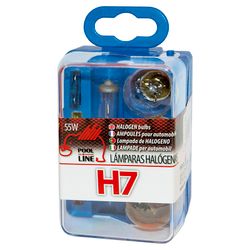 Ref.ant-464.H7 - ESTUCHE RESPUESTOS H7 12V : H7 / STOP AMBAR / PILOTO R5W / WEDGE W5W / 4 FUSIBLE