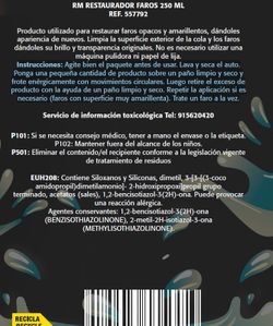 RESTAURADOR DE FAROS 250ML