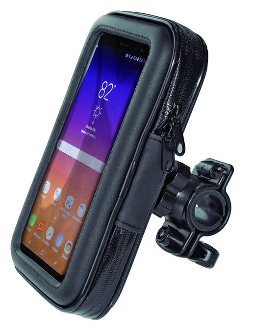 SOPORTE MOVIL PARA MOTO/BICI CON FUNDA IMPERMEABLE UNIVERSAL TALLA XXL MED. MAX.17 X 9,2
