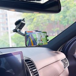 SOPORTE TELEFONO POR PINZA CON BRAZO ARTICULADO COLOCACIÓN EN PARABRISAS