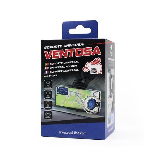 SOPORTE TELEFONO POR PINZA CON BRAZO ARTICULADO COLOCACIÓN EN PARABRISAS