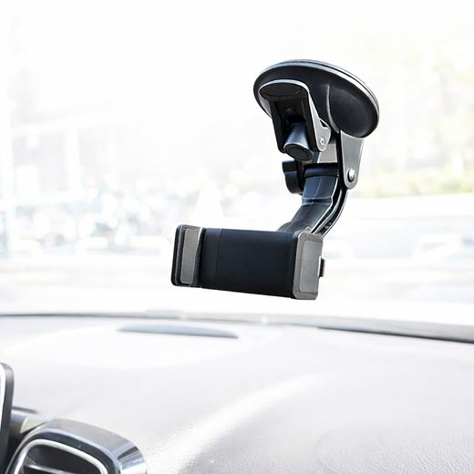 SOPORTE TELEFONO POR PINZA CON BRAZO ARTICULADO COLOCACIÓN EN PARABRISAS