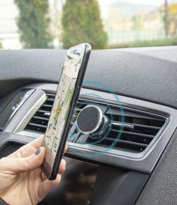 SOPORTE TELEFONO RM CONNECT POR IMAN Y COLOCACIÓN EN REJILLA AIRE ( 10 )