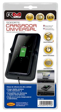 ***SOPORTE TELEFONO SILICONA RM CONNECT CON CARGA "FAST WIRE-LESS" ( 4 )