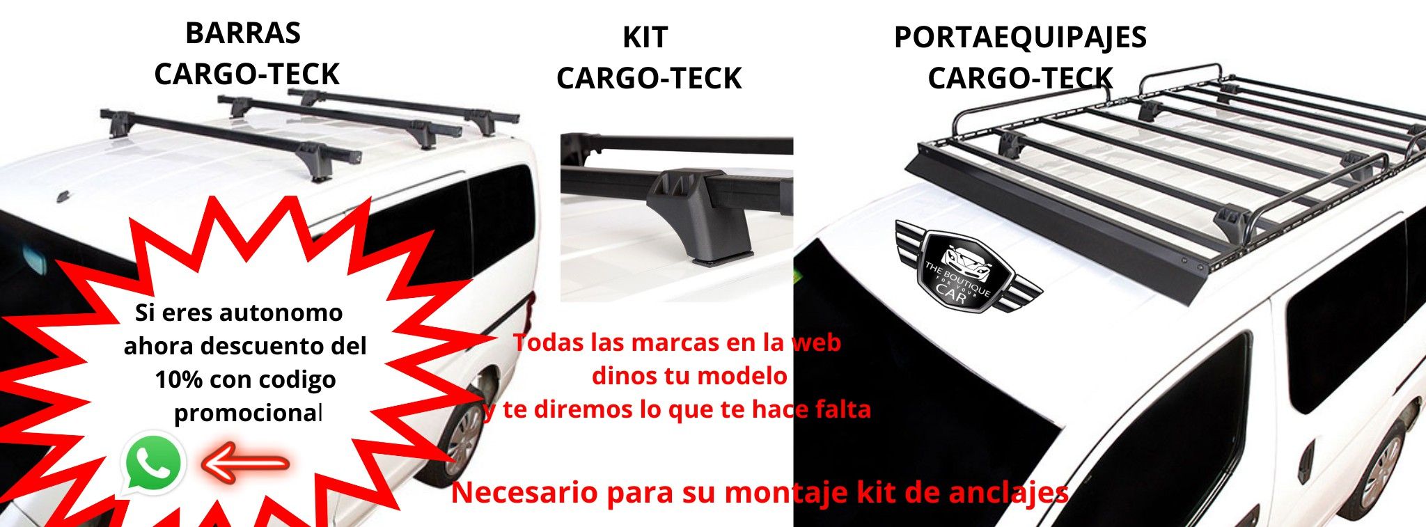 Barras- Portaequipajes- Kits de anclaje